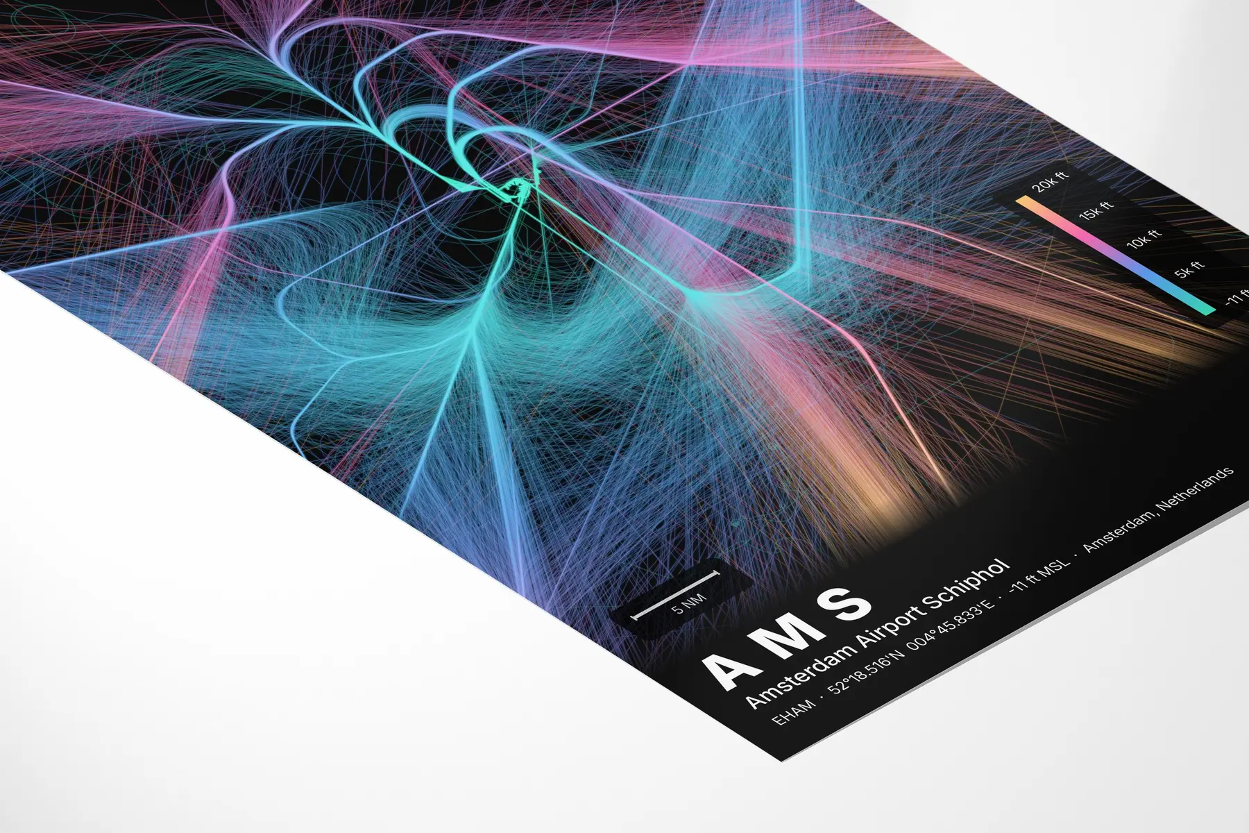 AMS flight path map — Aurora theme · Dark in corner-detail setting