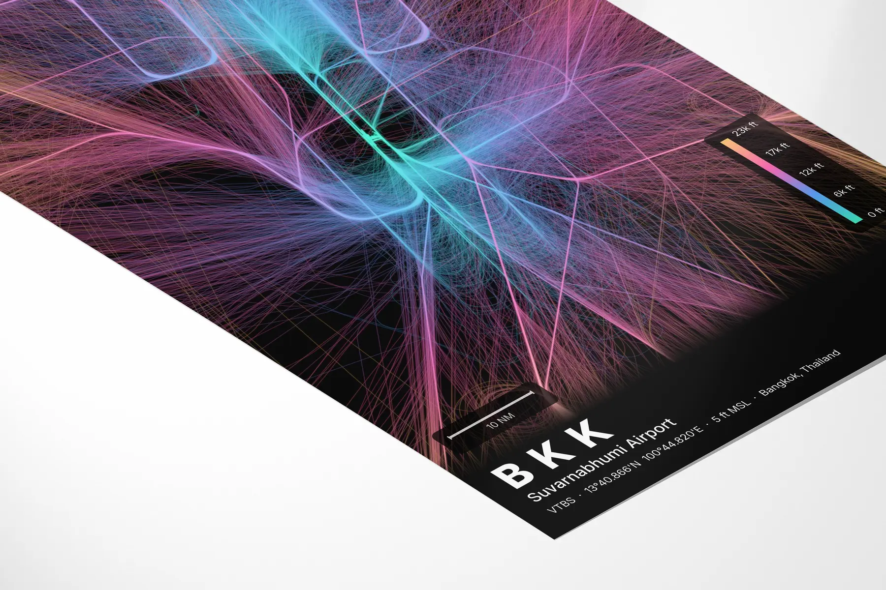 BKK flight path map — Aurora theme · Dark in corner-detail setting